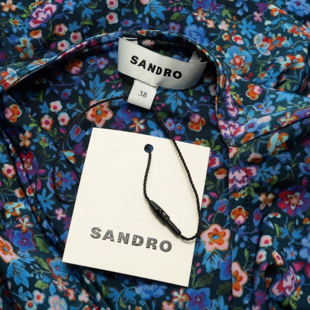 SANDRO - Spinelle‎ Floral Print Cutout Back Dress - Picture 4 of 11